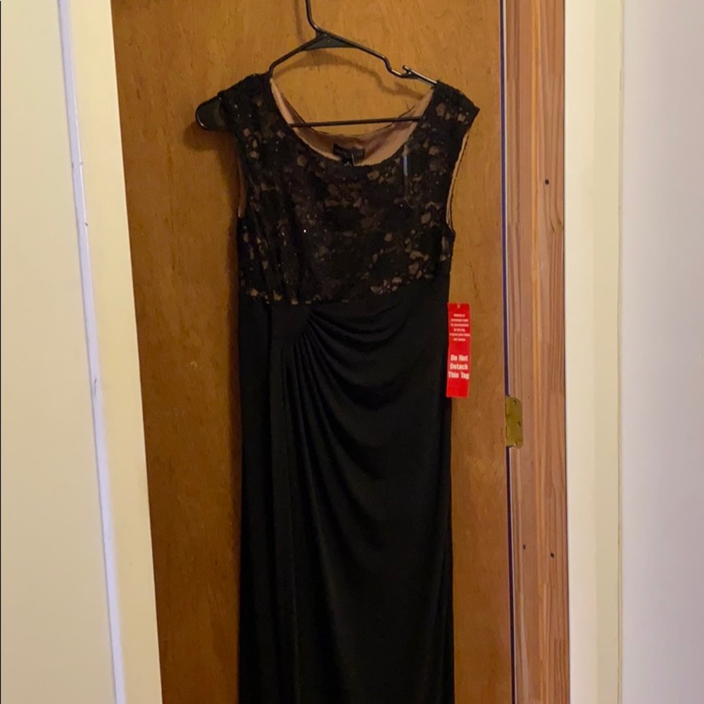 Floor length, black Connected Apparel dress